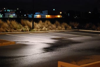 outdoor LED landscape lighting can make parking lots and stairwells feel safer for pedestrians