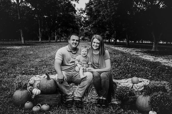 Landscape designer Robert Arrington and family