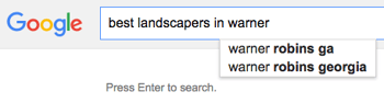 Use Google to help identify landscapers in your area.