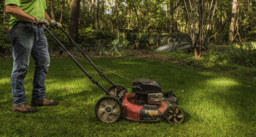 To avoid stressing your turf during the warmer months, so raise the mowing height during the summer.